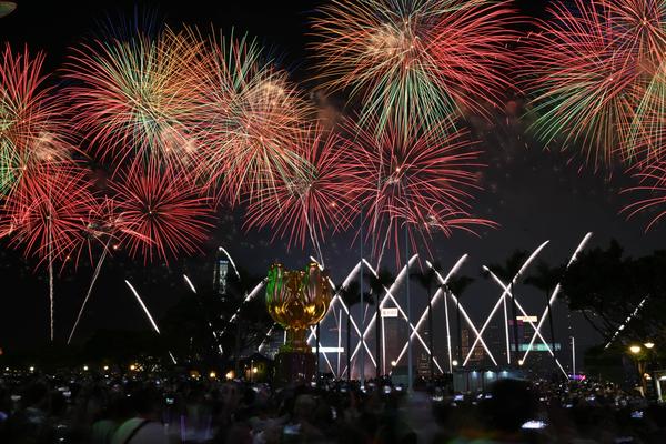 Harbour dazzles on National Day